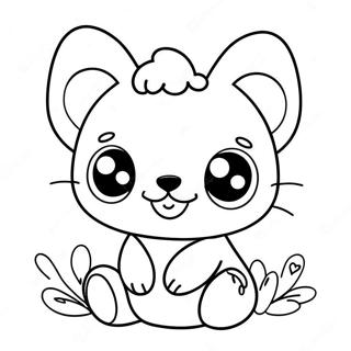 Schattige Kawaii Chibi Dier Kleurplaat 65591-54198