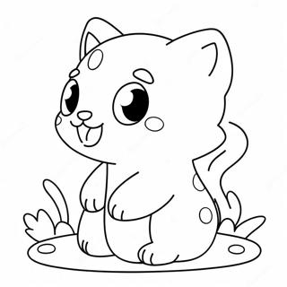 Schattige Kawaii Chibi Dier Kleurplaat 65591-54199