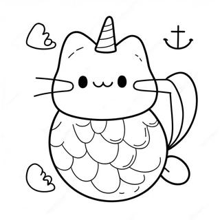 Zeemeermin Pusheen Kleurplaat 65760-54315