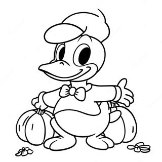 Donald Duck Halloween Kleurplaat 65820-54382