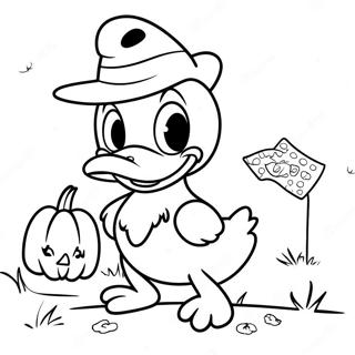 Donald Duck Halloween Kleurplaat 65820-54384