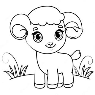 Schattige Baby Ram Kleurplaat 65991-54511