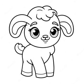 Schattige Baby Ram Kleurplaat 65991-54512