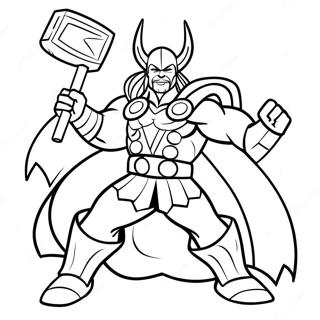 Thor In Epische Strijd Kleurplaat 66061-54554