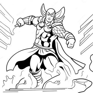 Thor In Epische Strijd Kleurplaat 66061-54555