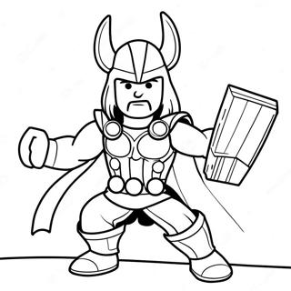 Thor In Epische Strijd Kleurplaat 66061-54556