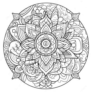 Trippy Chakra Mandala Kleurplaat 66070-54563