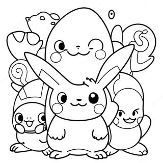 Schattige Pokemon Personages Wiskunde Kleurplaat 66181-54664