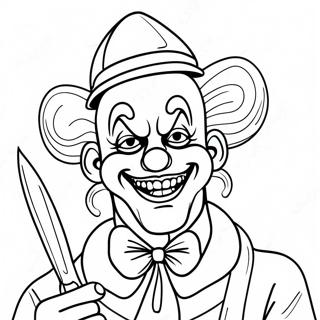 Gangster Angstaanjagende Clown Kleurplaten