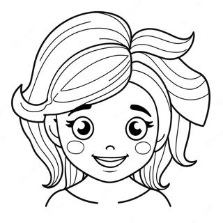 Schattige Cartoon Haar Kleurplaat 6685-5439