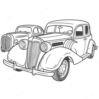 Vintage Classic Autos Kleurplaat 66881-55224