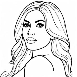 Kleurplaat Van Kim Kardashian 66900-55234