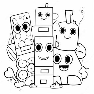 Kleurige Numberblocks 11 Met Vrienden Kleurplaat 66992-55299