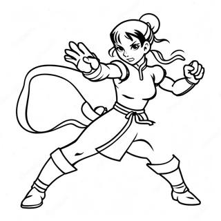 Chun Li In Strijdhouding Kleurplaat 67102-55375