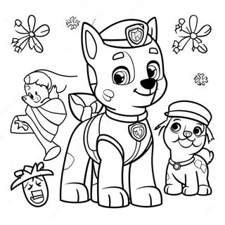 Kerst Paw Patrol Kleurplaat 671-534