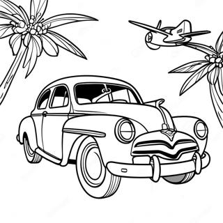 Hudson Hornet Cartoon Stijl Kleurplaat 67743-55873