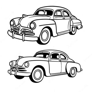 Hudson Hornet Cartoon Stijl Kleurplaat 67743-55874