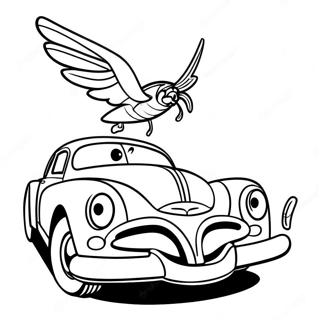 Hudson Hornet Cartoon Stijl Kleurplaat 67743-55876