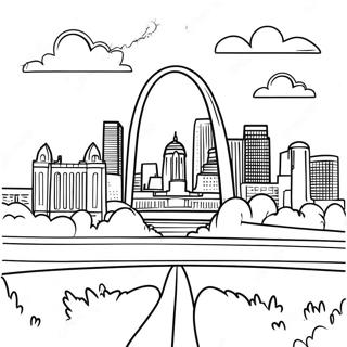 St Louis Skyline Kleurplaat 67792-55907