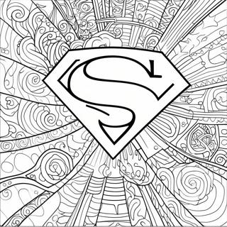 Klassiek Superman Logo Kleurplaat 67803-55941