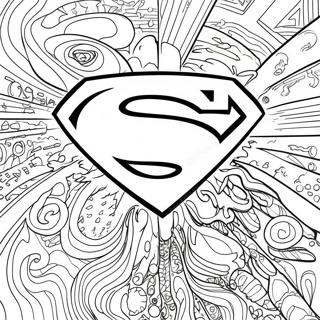 Klassiek Superman Logo Kleurplaat 67803-55942