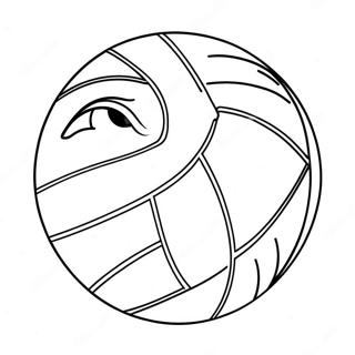 Schattige Volleybal Inspiratie Kleurplaat 68113-56171