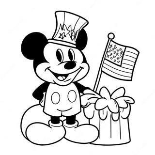 Mickey 4th Of July Viering Kleurplaat 68132-56195