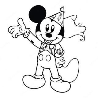 Mickey In Patriottische Outfit Kleurplaat 68133-56197