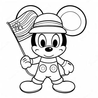 Mickey In Patriottische Outfit Kleurplaat 68133-56200