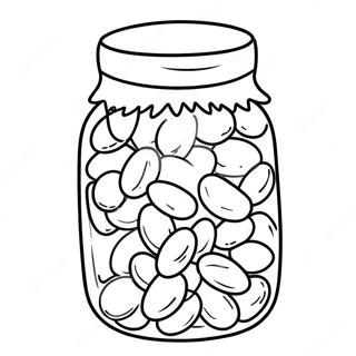 Kleurige Jelly Beans In Een Pot Kleurplaat 68143-56216