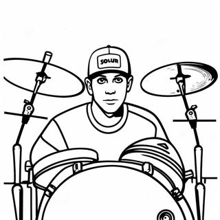 Travis Barker Drummen Kleurplaat 68183-56240