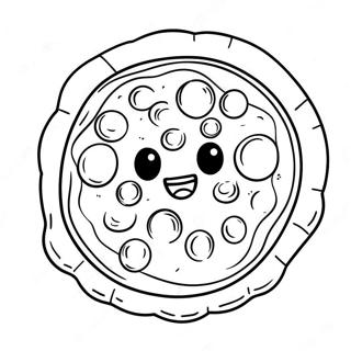 Schattige Pizza Emoji Kleurplaat 68293-56320