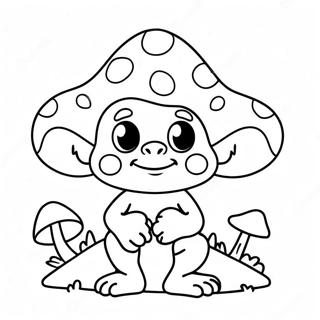 Schattige Goblin Met Paddenstoelen Kleurplaat 68313-56336