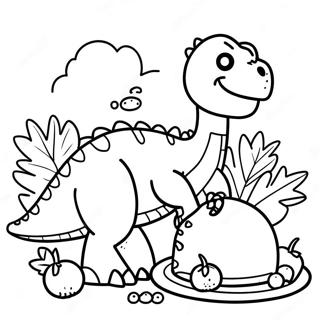 Dino Thanksgiving Kleurplaten