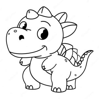 Schattige Dino Piggy Roblox Kleurplaat 68663-56618