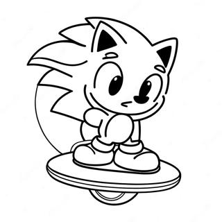 Sonic Op Hoverboard Kleurplaat 68764-56685