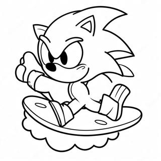 Sonic Op Hoverboard Kleurplaat 68764-56686