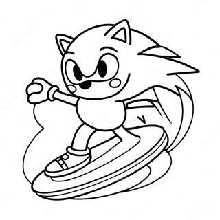 Sonic Op Hoverboard Kleurplaat 68764-56688