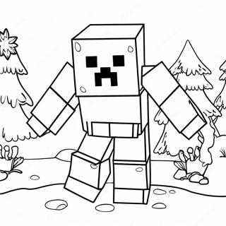 Minecraft Sneeuw Golem Kleurplaten