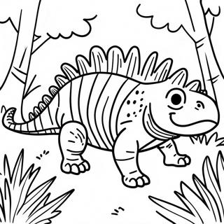 Kleurige Dimetrodon In Een Bos Kleurplaat 69024-56893