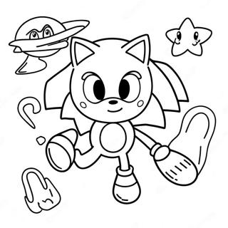 Sonic Among Us Personage In De Ruimte Kleurplaat 69124-56979