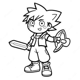 Sora Met Keyblade Kleurplaat 69164-57010