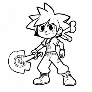 Sora Met Keyblade Kleurplaat 69164-57012