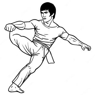 Bruce Lee Iconische Trap Kleurplaat 69334-57147