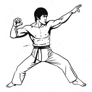 Bruce Lee Iconische Trap Kleurplaat 69334-57148