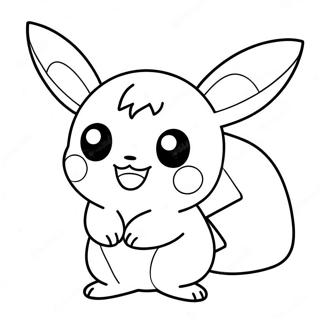 Schattige Chibi Pikachu Kleurplaat 69384-57181