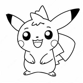 Schattige Chibi Pikachu Kleurplaat 69384-57182