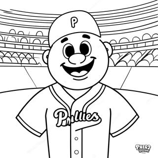 Phillies Mascotte Kleurplaat 69543-57297