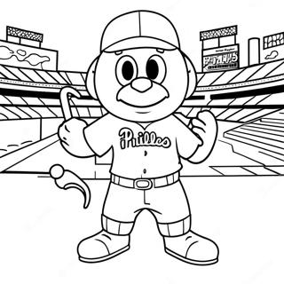 Phillies Mascotte Kleurplaat 69543-57299