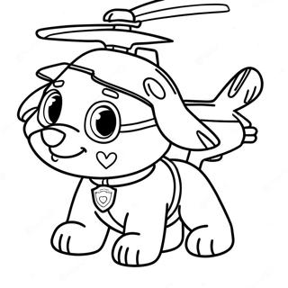 Paw Patrol Skye Helicopter Kleurplaat 69593-57343